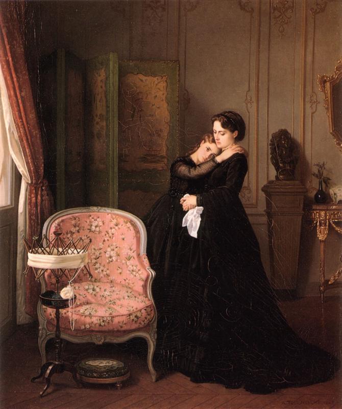 Auguste Toulmouche Consolation 1867 Fine Art Print