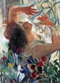 Lovis Corinth Woman with Lilies in a Greenhouse 1911 Fine Art Print