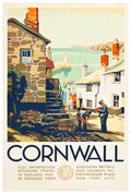 Cornwall England Vintage Style UK Travel Poster 1930 Fine Art Print