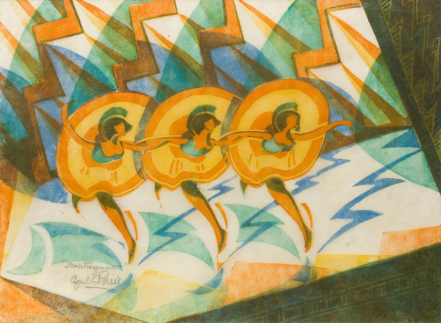 {{ product_title }} Fine Art Print | {{ product_vendor }} Jakero77 Cyril Edward Power - Divertissement (circa 1932) - 17" x 22" Fine Art Print Art Print  Jakero77