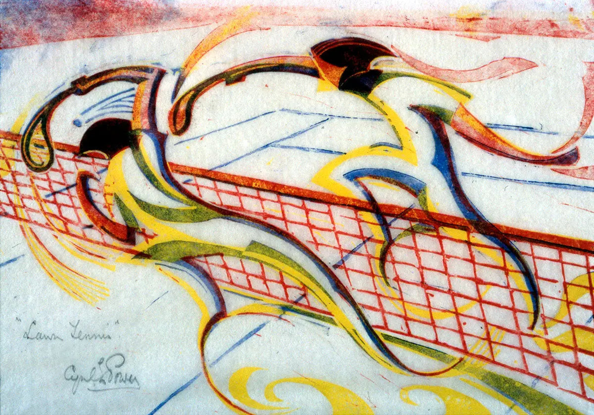 {{ product_title }} Fine Art Print | {{ product_vendor }} Jakero77 Cyril Power - Lawn Tennis (1933) - 17" x 22" Fine Art Print Art Print  Jakero77