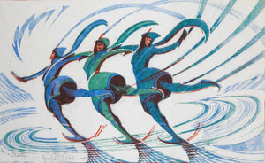 {{ product_title }} Fine Art Print | {{ product_vendor }} Jakero77 Cyril Power - Skaters (circa 1932) - 17" x 22" Fine Art Print Art Print  Jakero77