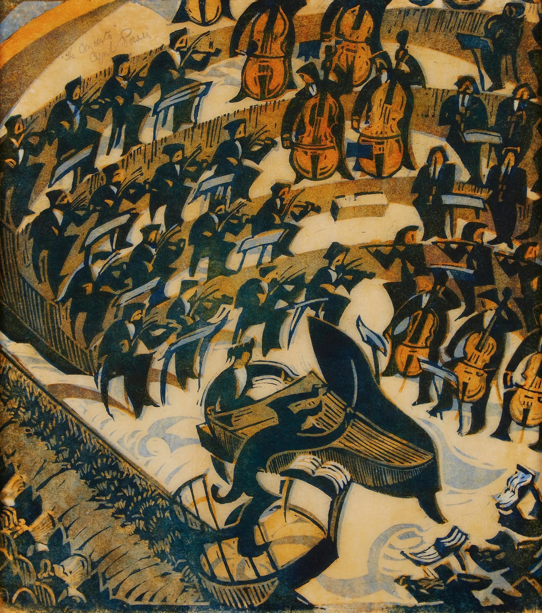 {{ product_title }} Fine Art Print | {{ product_vendor }} Jakero77 Cyril Power - The Concerto (circa 1935) - 17" x 22" Fine Art Print Art Print  Jakero77