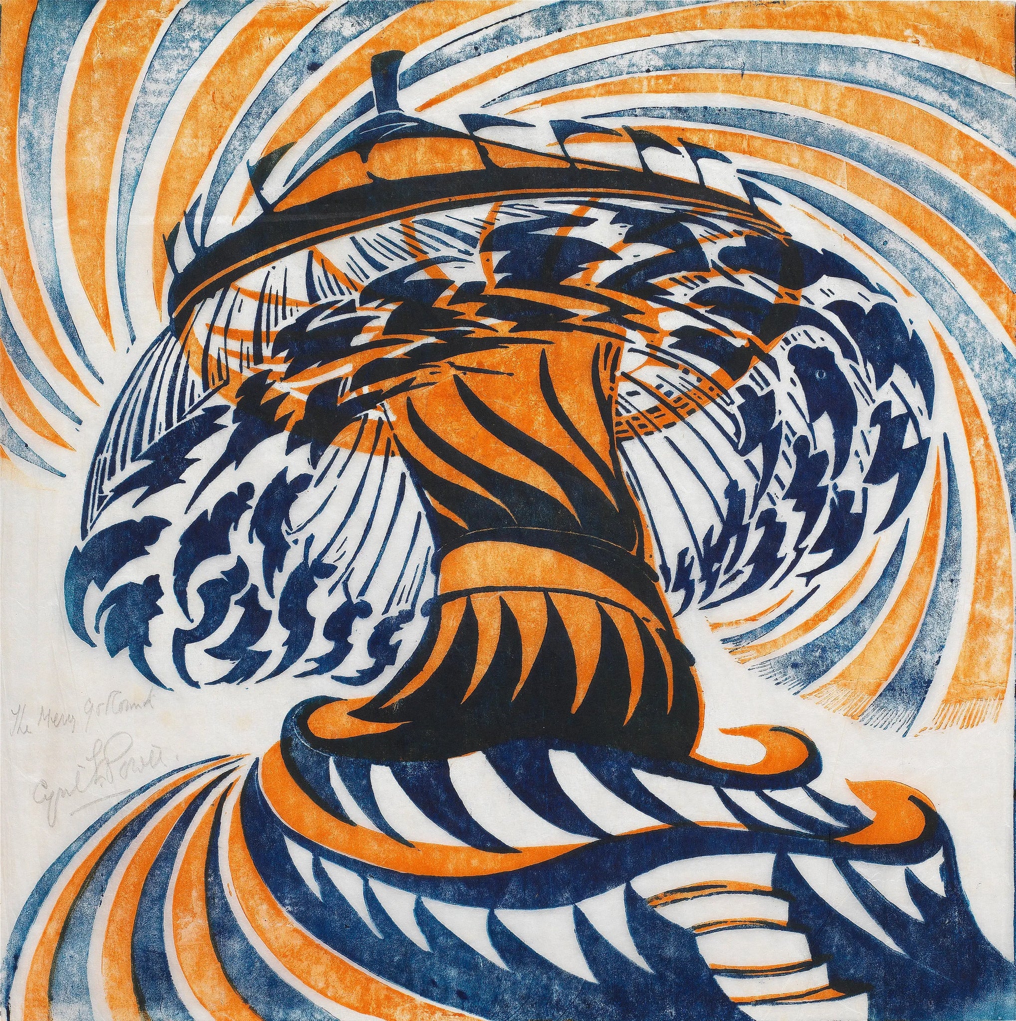{{ product_title }} Fine Art Print | {{ product_vendor }} Jakero77 Cyril Power - The Merry-Go-Round (circa 1930) - 17" x 22" Fine Art Print Art Print  Jakero77