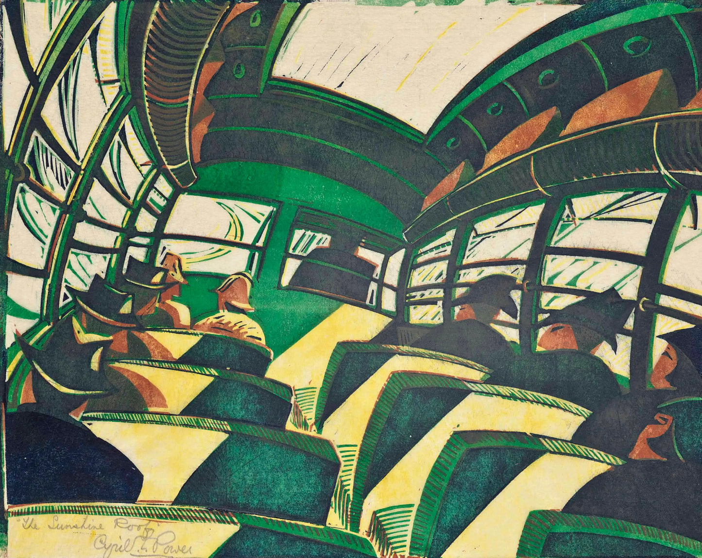 {{ product_title }} Fine Art Print | {{ product_vendor }} Jakero77 Cyril Power - The Sunshine Roof (1934) - 17" x 22" Fine Art Print Art Print  Jakero77