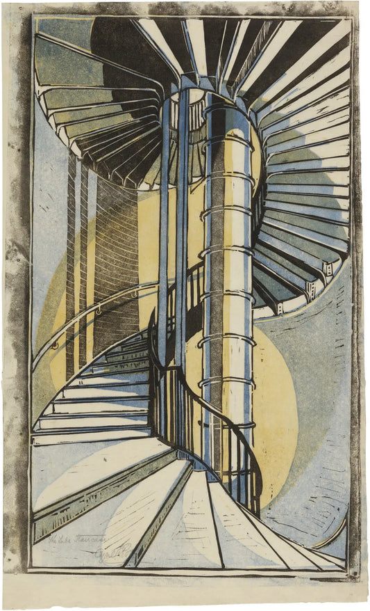 {{ product_title }} Fine Art Print | {{ product_vendor }} Jakero77 Cyril Power - The Tube Staircase (1929) - 17" x 22" Fine Art Print Art Print  Jakero77