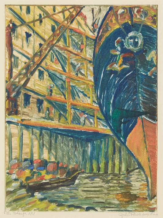 {{ product_title }} Fine Art Print | {{ product_vendor }} Jakero77 Cyril Power - The Wharf No. 1 (circa 1933) - 17" x 22" Fine Art Print Art Print  Jakero77