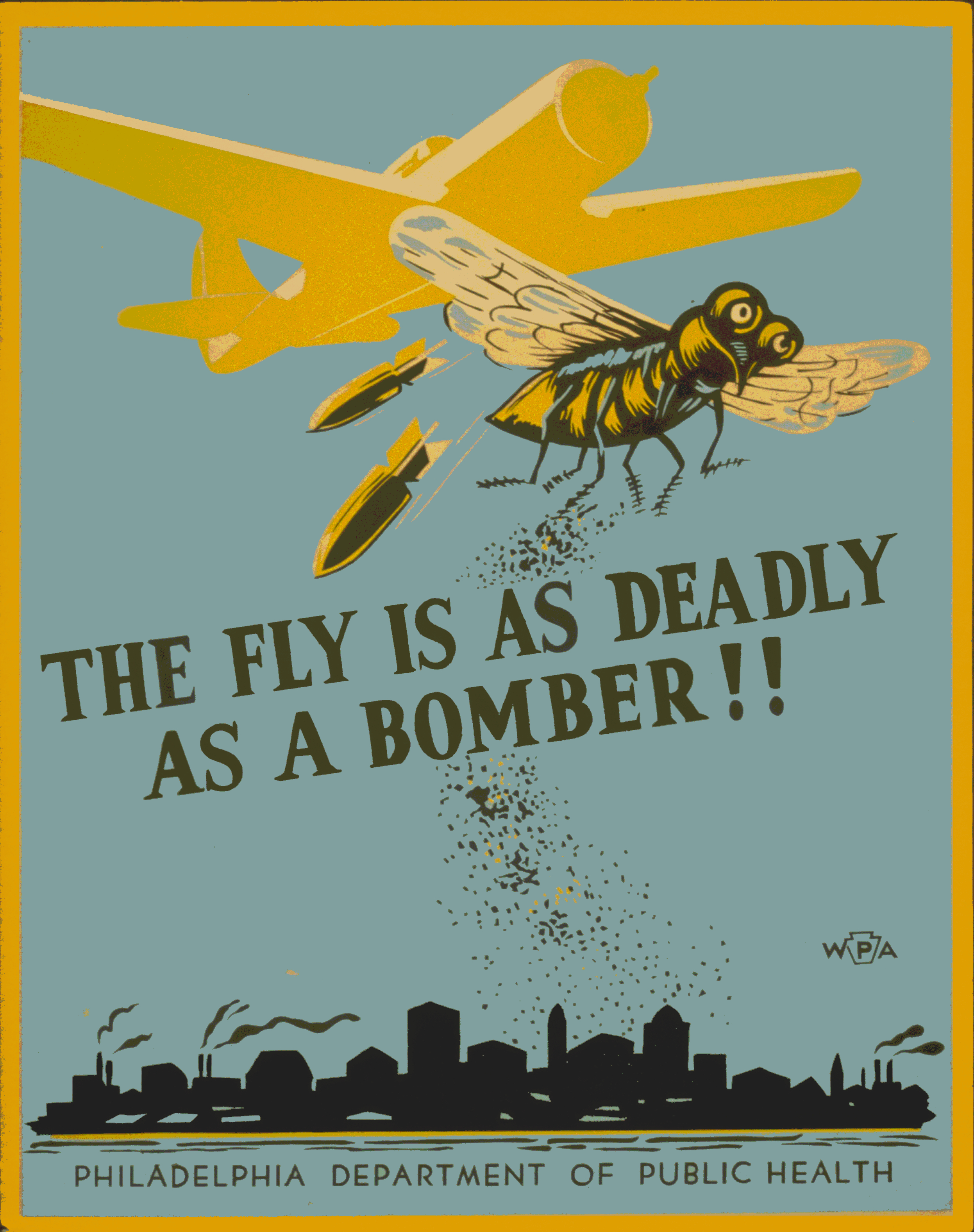 "Deadly as a Bomber" WPA Public Health Vintage 1943 Fine Art Print