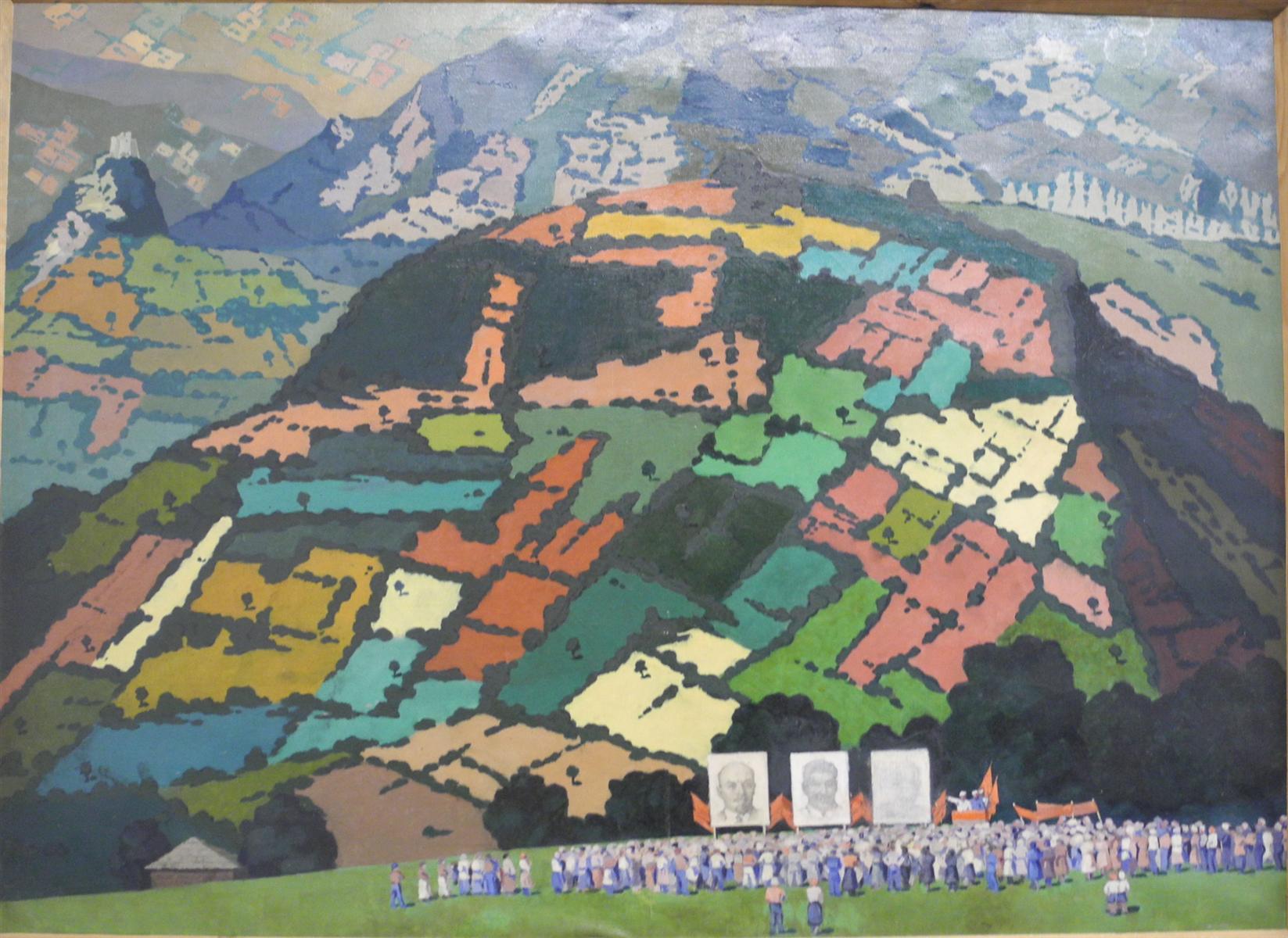 David Kakabadze Demonstration in Imereti 1942 Fine Art Print
