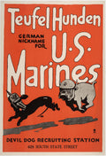 Devil Dog U.S. Marines WWI Military Recruiting Vintage 1917 Fine Art Print