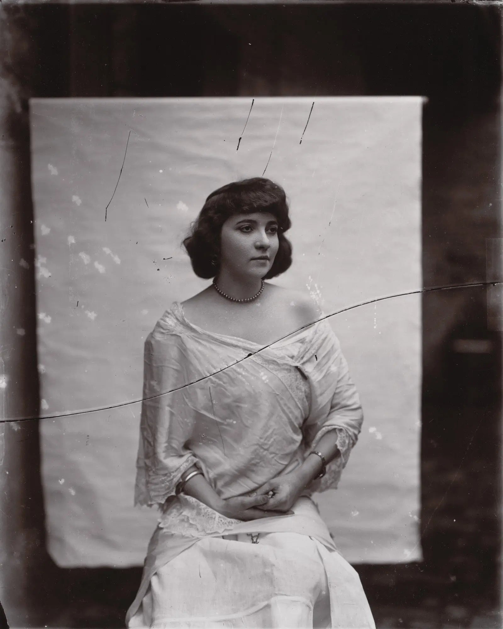 {{ product_title }} Fine Art Print | {{ product_vendor }} Jakero77 E.J. Bellocq - Storyville Prostitute New Orleans (1912) Fine Art Print Art Print  Jakero77