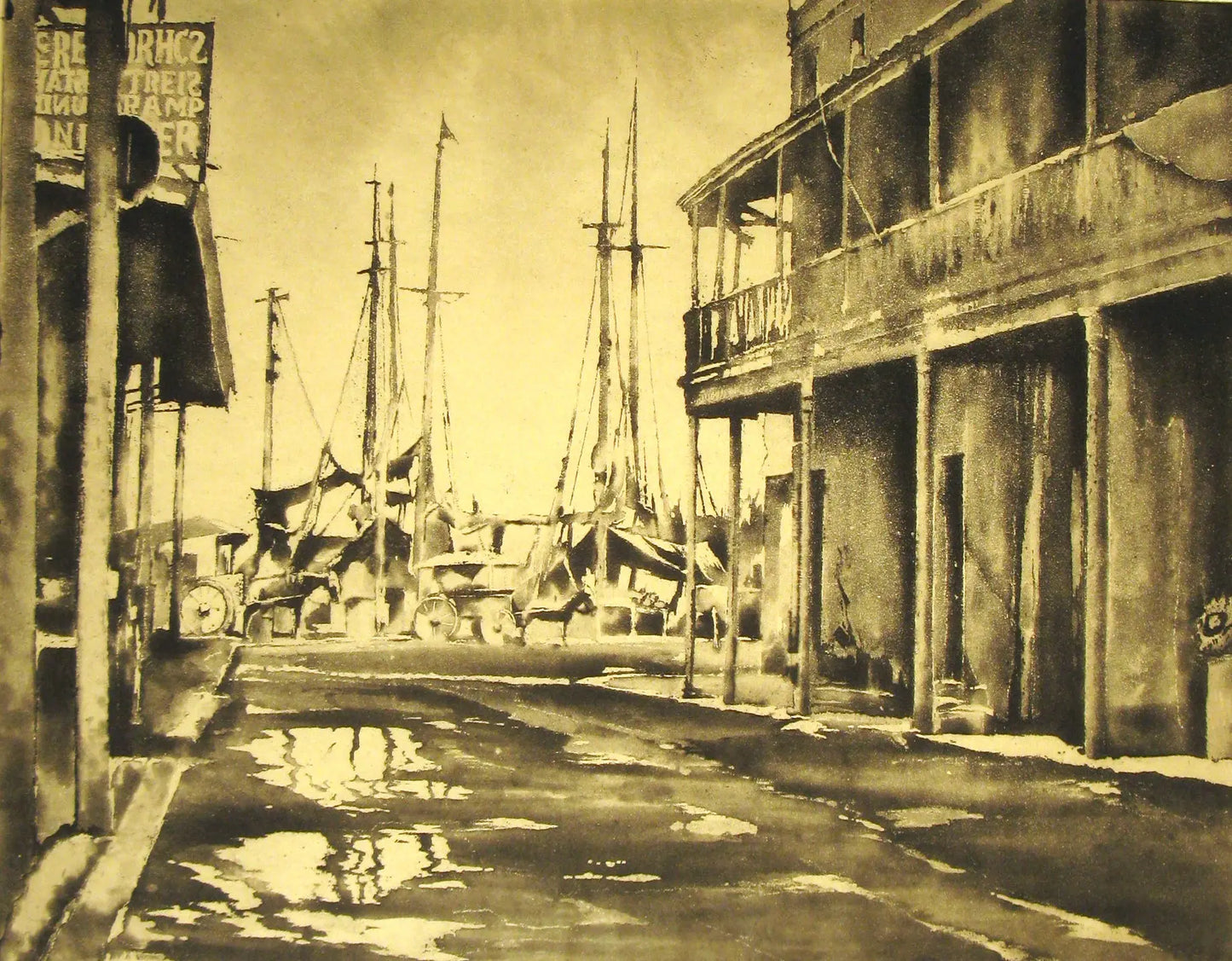 {{ product_title }} Fine Art Print | {{ product_vendor }} Jakero77 Earl Horter - Backwater New Orleans (circa 1920) Fine Art Print Art Print  Jakero77