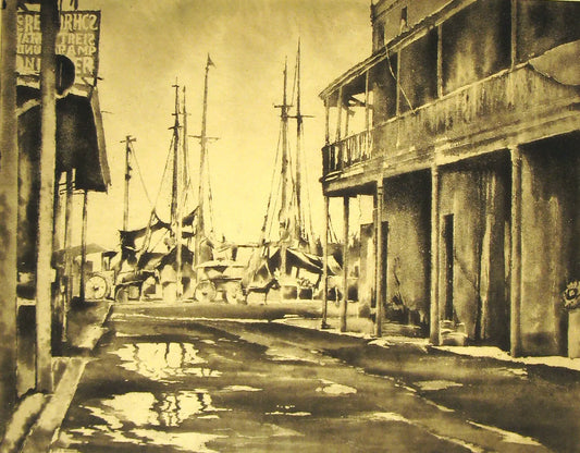{{ product_title }} Fine Art Print | {{ product_vendor }} Jakero77 Earl Horter - Backwater New Orleans (circa 1920) Fine Art Print Art Print  Jakero77
