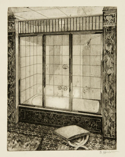 {{ product_title }} Fine Art Print | {{ product_vendor }} Jakero77 Earl Horter - Enclosed Bath (1920s) Fine Art Print Art Print  Jakero77