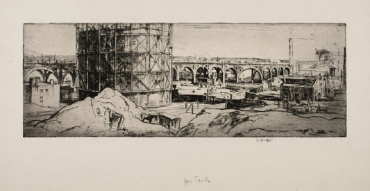 {{ product_title }} Fine Art Print | {{ product_vendor }} Jakero77 Earl Horter - Gas Tank Old Philadelphia (1920s) Fine Art Print Art Print  Jakero77