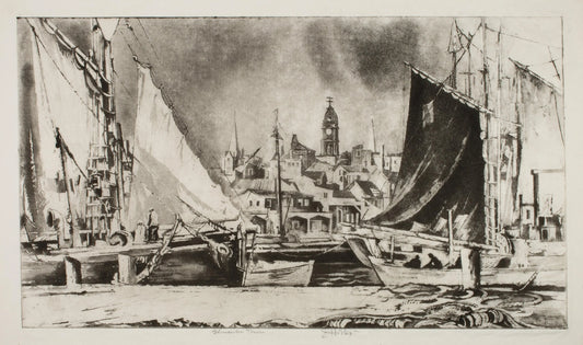 {{ product_title }} Fine Art Print | {{ product_vendor }} Jakero77 Earl Horter - Gloucester Town (1932) Fine Art Print Art Print  Jakero77