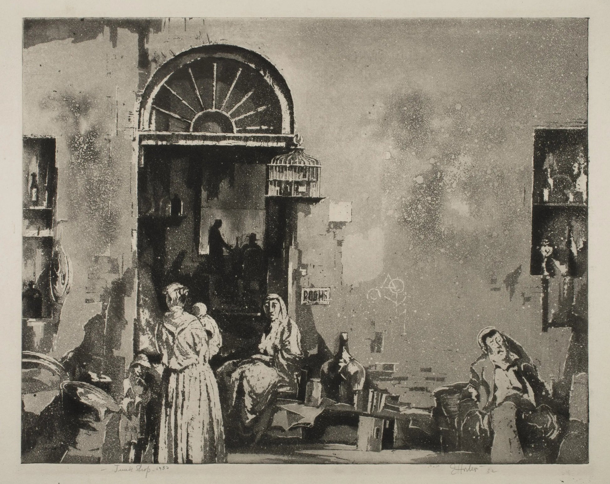 {{ product_title }} Fine Art Print | {{ product_vendor }} Jakero77 Earl Horter - Junk Shop (1932) Fine Art Print Art Print  Jakero77