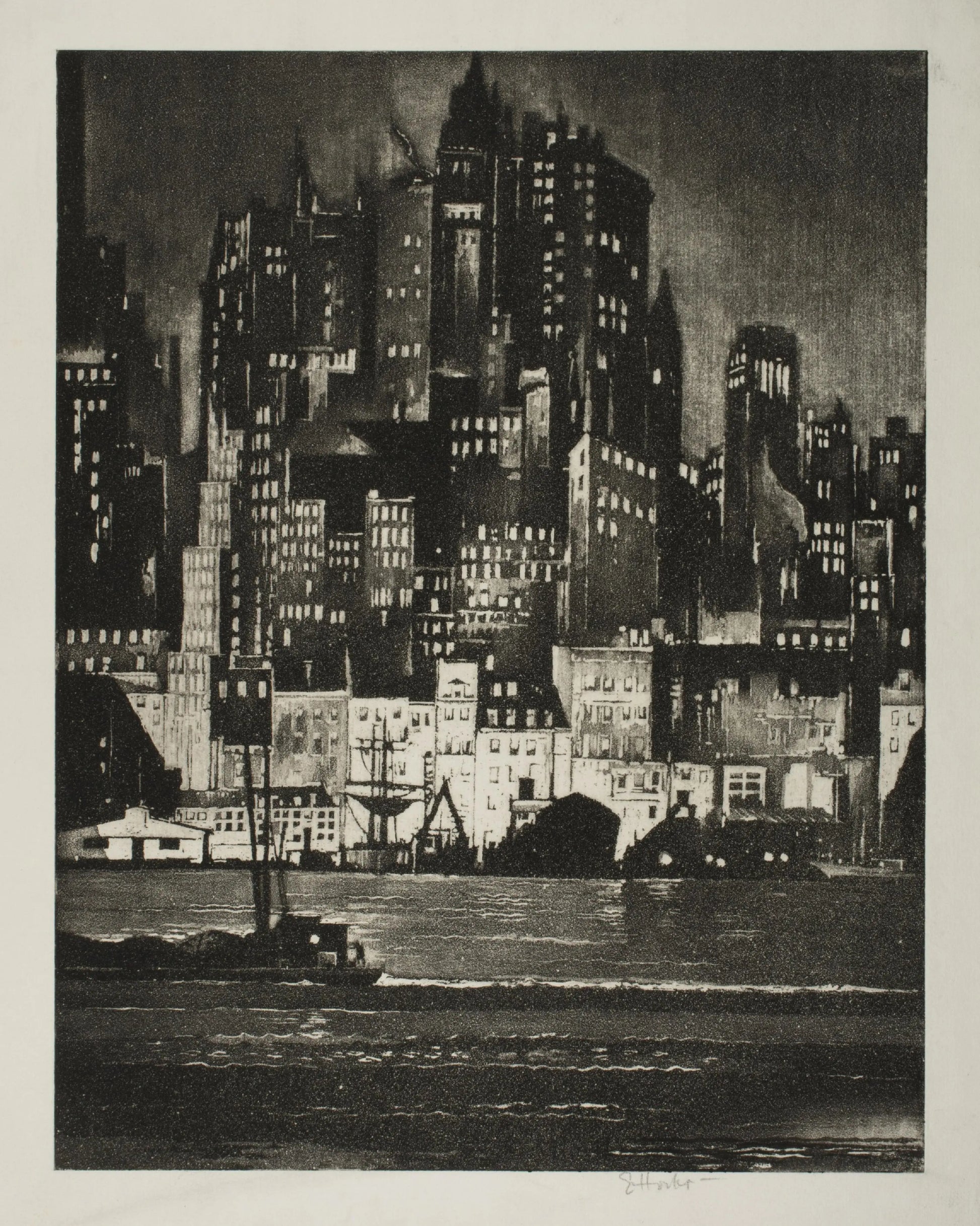{{ product_title }} Fine Art Print | {{ product_vendor }} Jakero77 Earl Horter - Manhattan Night (1932) Fine Art Print Art Print  Jakero77