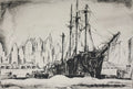 {{ product_title }} Fine Art Print | {{ product_vendor }} Jakero77 Earl Horter - New York Docks (1922) Fine Art Print Art Print  Jakero77