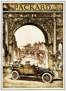 {{ product_title }} Fine Art Print | {{ product_vendor }} Jakero77 Earl Horter - Packard 38 Phaeton Rome Advertisement (1913) Fine Art Print Art Print  Jakero77