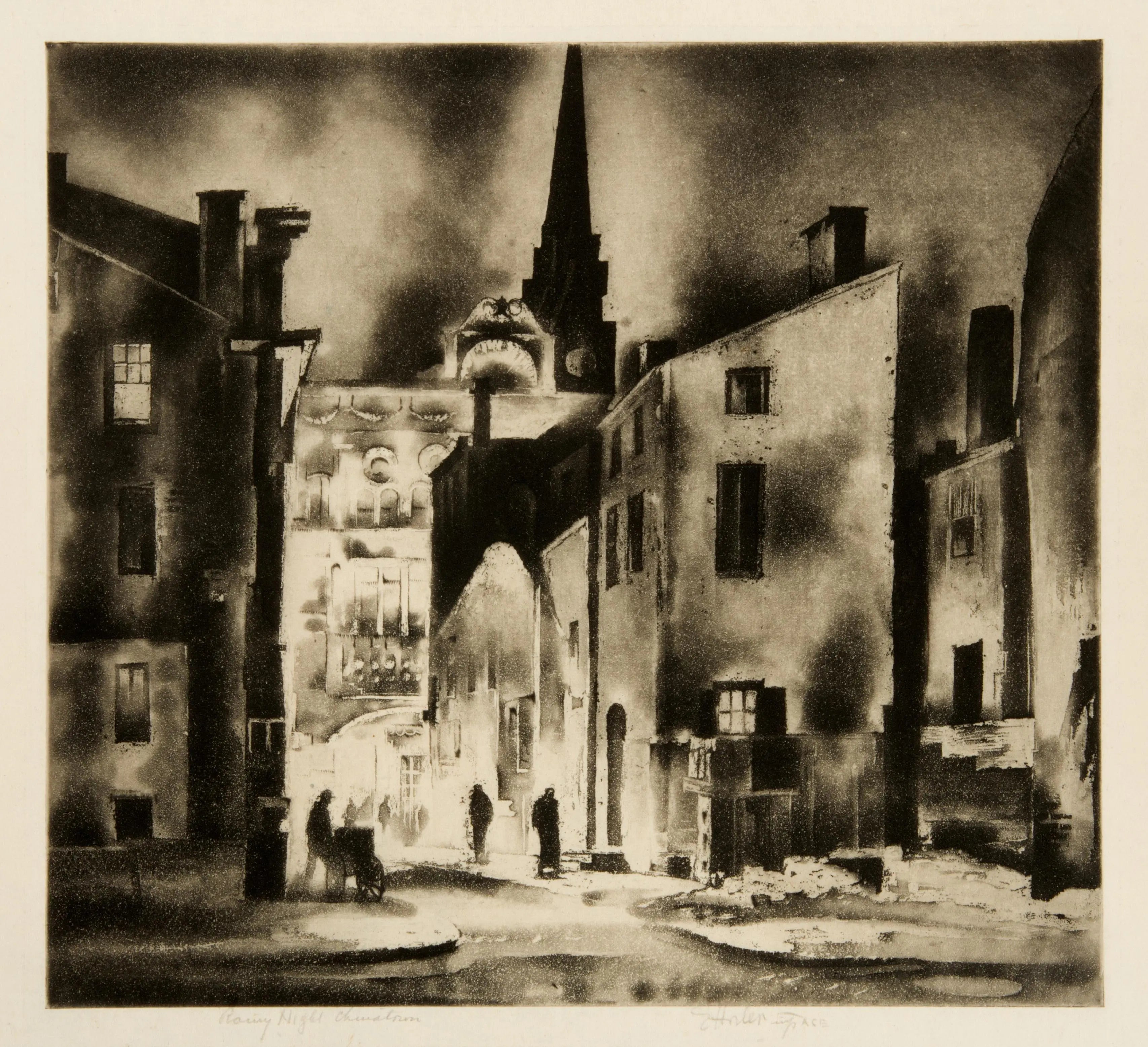 {{ product_title }} Fine Art Print | {{ product_vendor }} Jakero77 Earl Horter - Rainy Night, Chinatown (1933) Fine Art Print Art Print  Jakero77