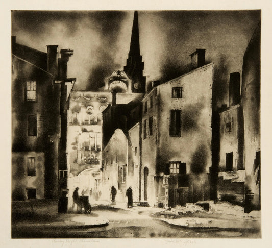 {{ product_title }} Fine Art Print | {{ product_vendor }} Jakero77 Earl Horter - Rainy Night, Chinatown (1933) Fine Art Print Art Print  Jakero77