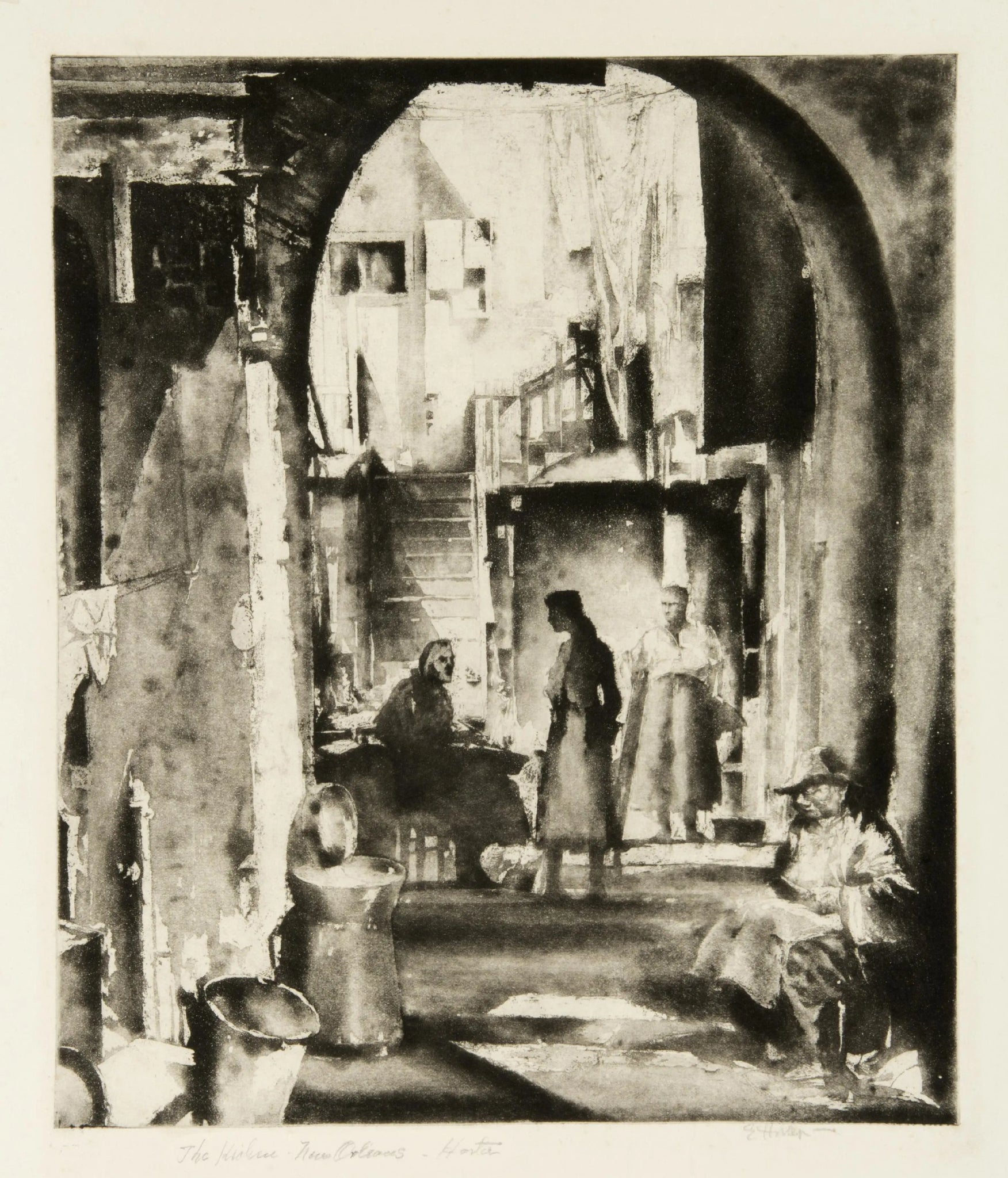 {{ product_title }} Fine Art Print | {{ product_vendor }} Jakero77 Earl Horter - The Kitchen, New Orleans (1933) Fine Art Print Art Print  Jakero77