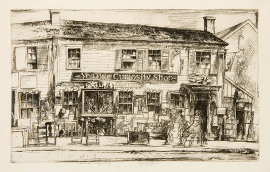 {{ product_title }} Fine Art Print | {{ product_vendor }} Jakero77 Earl Horter - Ye Olde Curiosity Shop Nantucket (1913) Fine Art Print Art Print  Jakero77