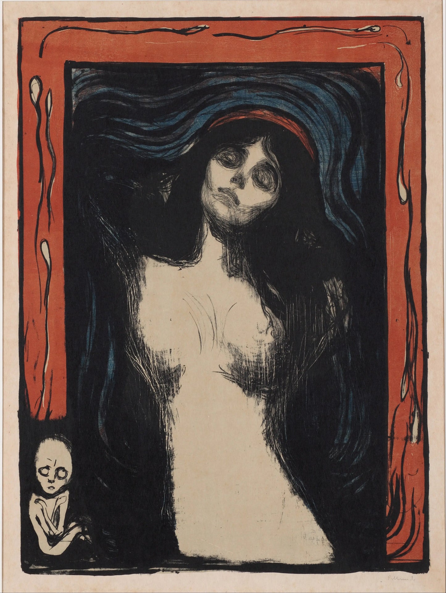 {{ product_title }} Fine Art Print | {{ product_vendor }} Jakero77 Edvard Munch - Madonna (1895) - 17" x 22" Fine Art Print Art Print  Jakero77