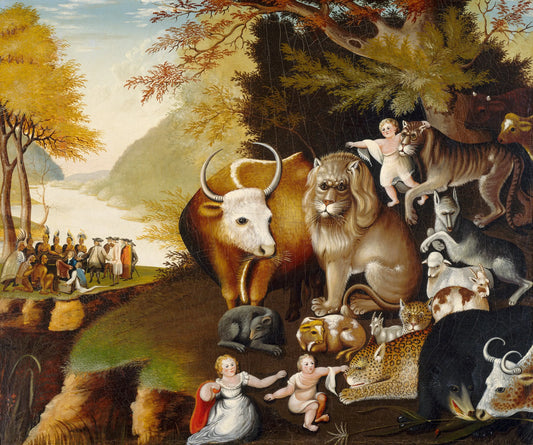 {{ product_title }} Fine Art Print | {{ product_vendor }} Jakero77 Edward Hicks - Peaceable Kingdom (circa 1834) - 17" x 22" Fine Art Print Art Print  Jakero77