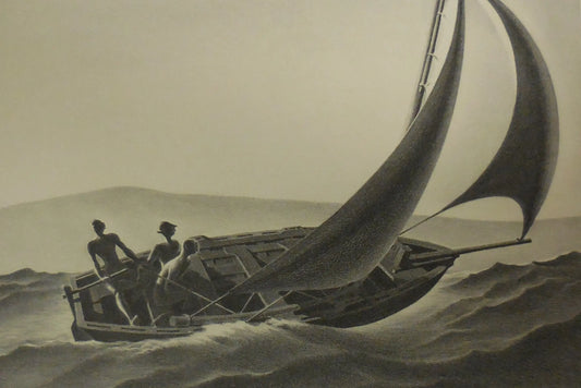 {{ product_title }} Fine Art Print | {{ product_vendor }} Jakero77 Ellison Hoover - Barbados Fishermen (1940) - 17" x 22" Fine Art Print Art Print  Jakero77