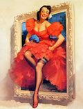 Elvgren Stepping Out Vintage Brunette Poster 1953  Fine Art Print