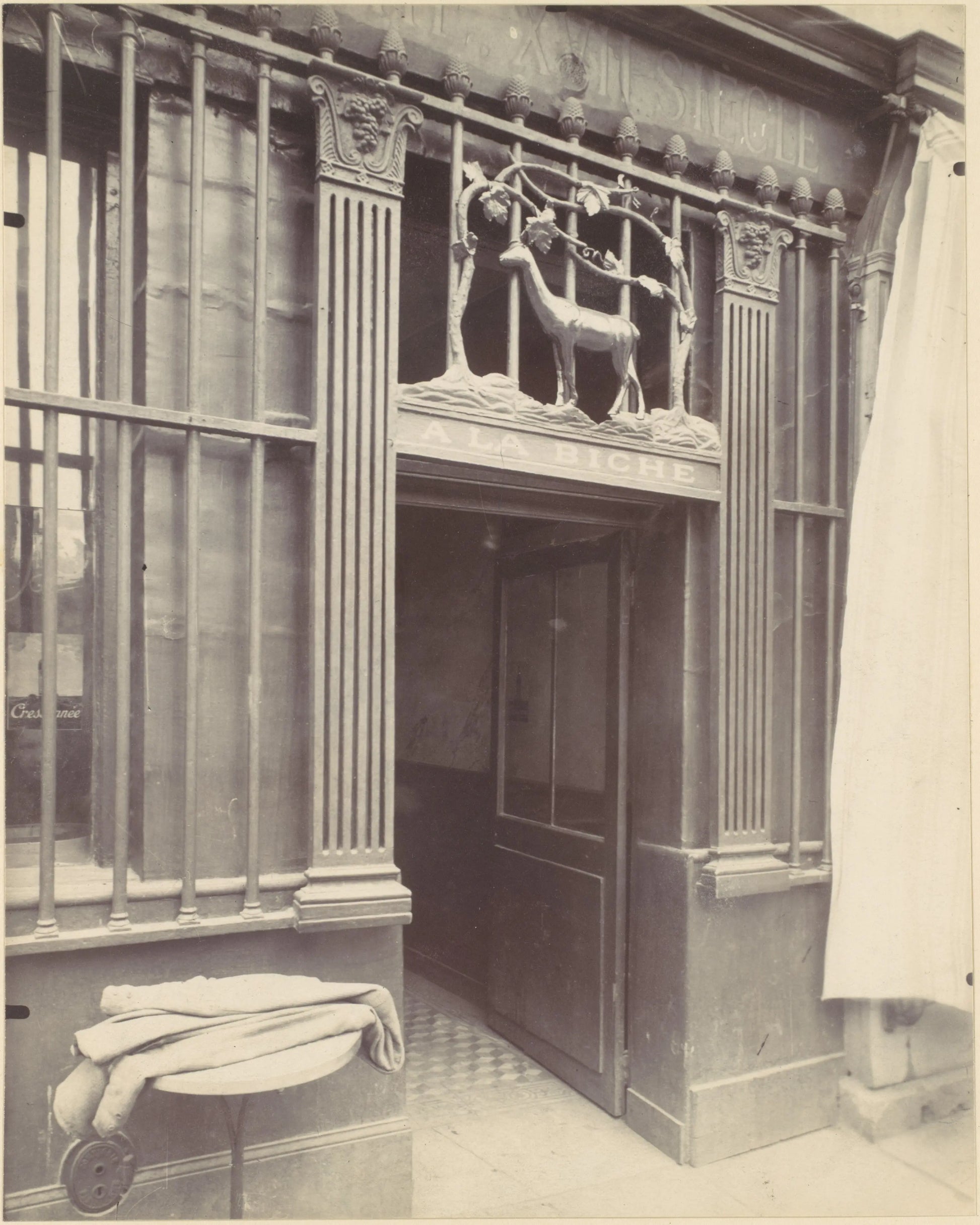 {{ product_title }} Fine Art Print | {{ product_vendor }} Jakero77 Eugene Atget - A la Biche 35 rue Geoffroy-Saint-Hilaire Paris (1922) Fine Art Print Art Print  Jakero77