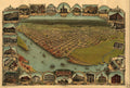 Eureka California Vintage Panoramic City Map Print 1902 Fine Art Print