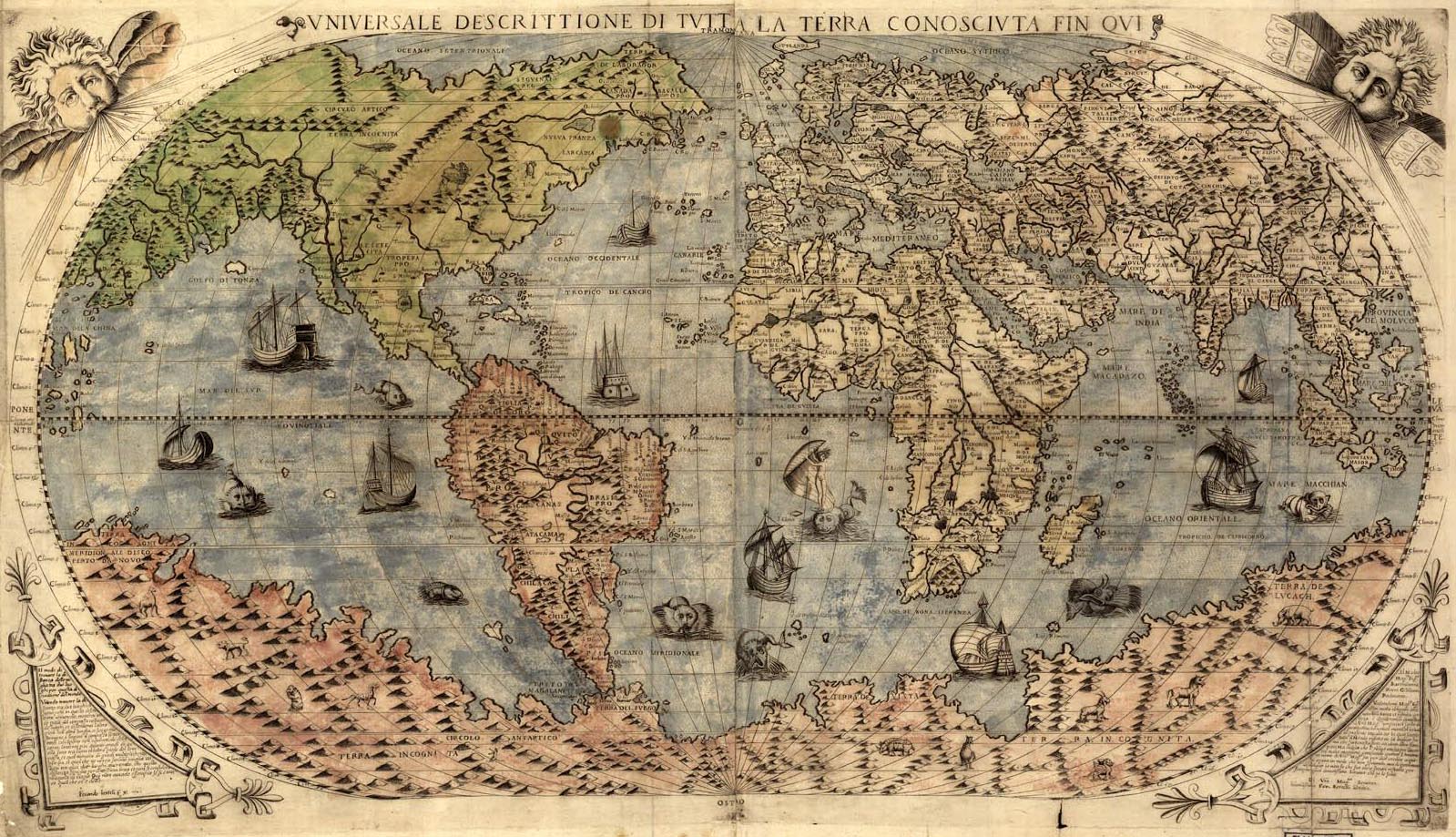 Terra World Exploration Map Poster 1565 Fine Art Print