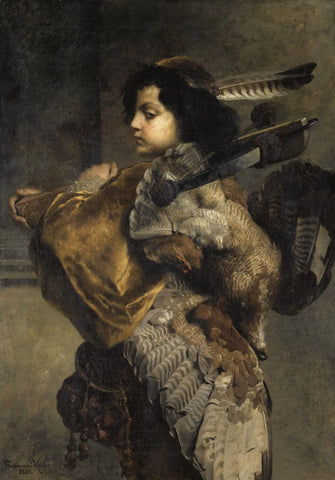 {{ product_title }} Fine Art Print | {{ product_vendor }} Jakero77 Ferdinand Keller - Young Hunter (1881) Fine Art Print Art Print  Jakero77