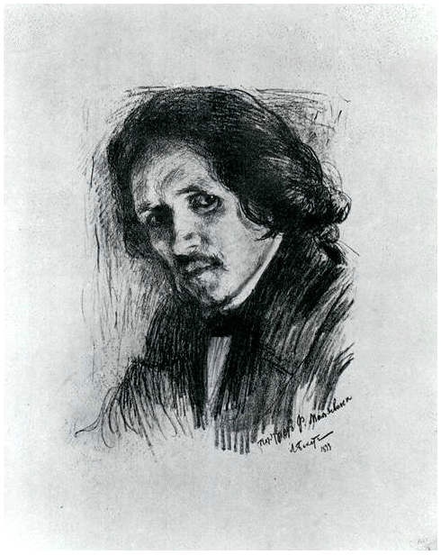 Leon Bakst Portrait of Russian Painter Filipp Andreevich Maljawin 1899 Fine Art Print