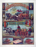 Fire Engine Vintage Style Firefighter Advertising Poster 1880 Fine Art Print