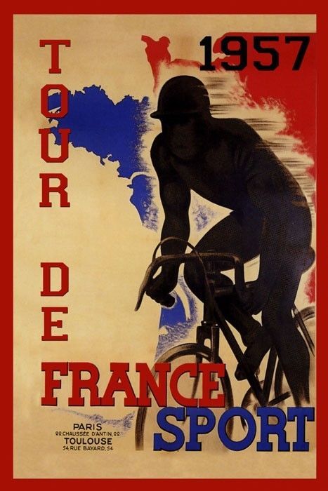 France Sport French Bicycle Racing Poster Paris Vintage 1920 Fine Art Print