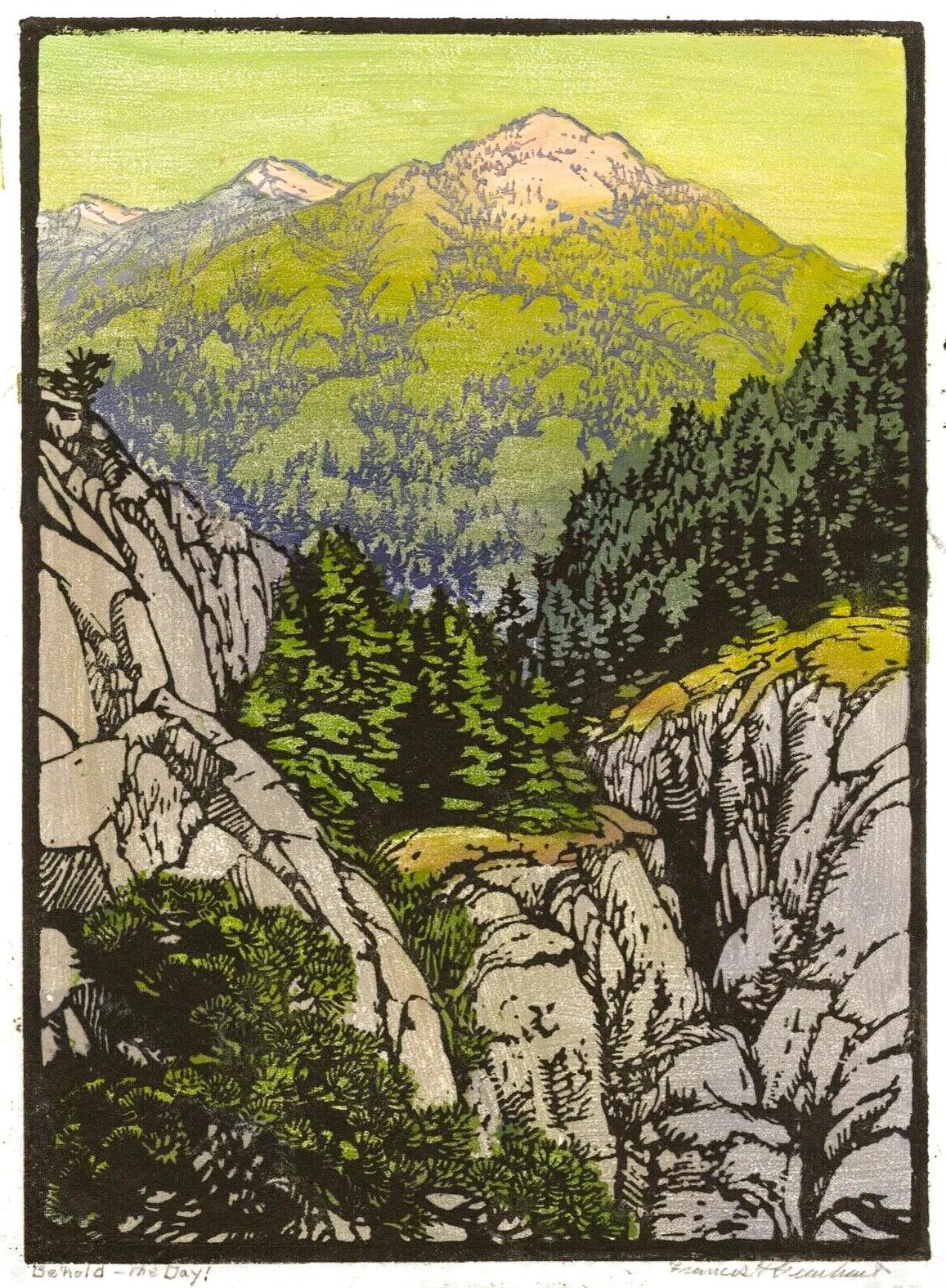 {{ product_title }} Fine Art Print | {{ product_vendor }} Jakero77 Frances Gearhart - Behold, The Day! (1930) - 17" x 22" Fine Art Print Art Print  Jakero77