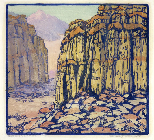 {{ product_title }} Fine Art Print | {{ product_vendor }} Jakero77 Frances Gearhart - Red Rock Cañon (1936) Canyon Fine Art Print Art Print  Jakero77