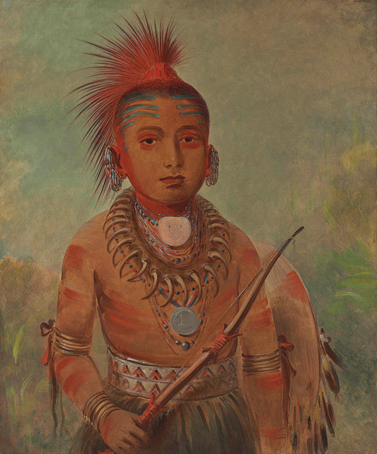 {{ product_title }} Fine Art Print | {{ product_vendor }} Jakero77 George Catlin - Commanding General a Boy (1844) Apache Fine Art Print Art Print  Jakero77