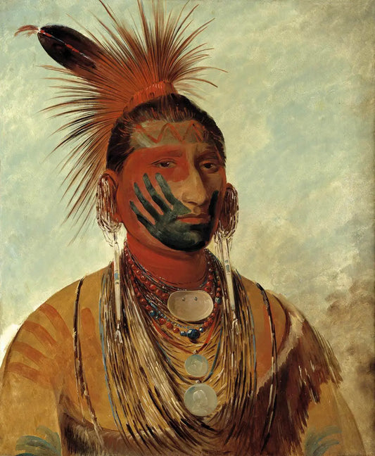 {{ product_title }} Fine Art Print | {{ product_vendor }} Jakero77 George Catlin - Native American Mohawk Chief (1830s) Fine Art Print Art Print  Jakero77