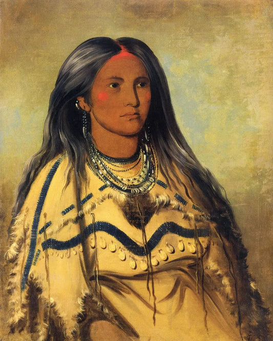 {{ product_title }} Fine Art Print | {{ product_vendor }} Jakero77 George Catlin - Sha-kó-ka Mint A Pretty Girl (1832) Fine Art Print Art Print  Jakero77