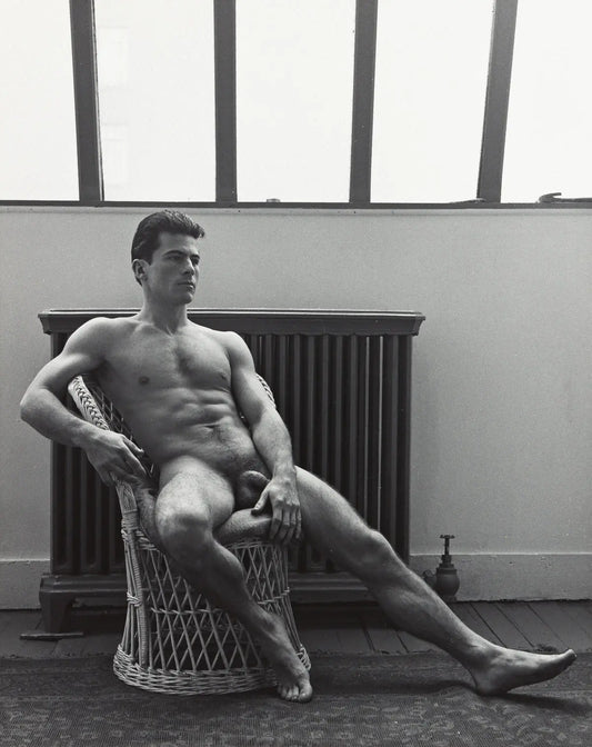{{ product_title }} Fine Art Print | {{ product_vendor }} Jakero77 George Platt Lynes - Alexander Jensen Yow Nude Sitting (circa 1950) Gay Interest Fine Art Print Art Print  Jakero77
