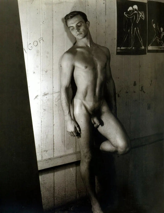 {{ product_title }} Fine Art Print | {{ product_vendor }} Jakero77 George Platt Lynes - Ralph McWilliams Nude Homoerotic (1951) Fine Art Print Art Print  Jakero77