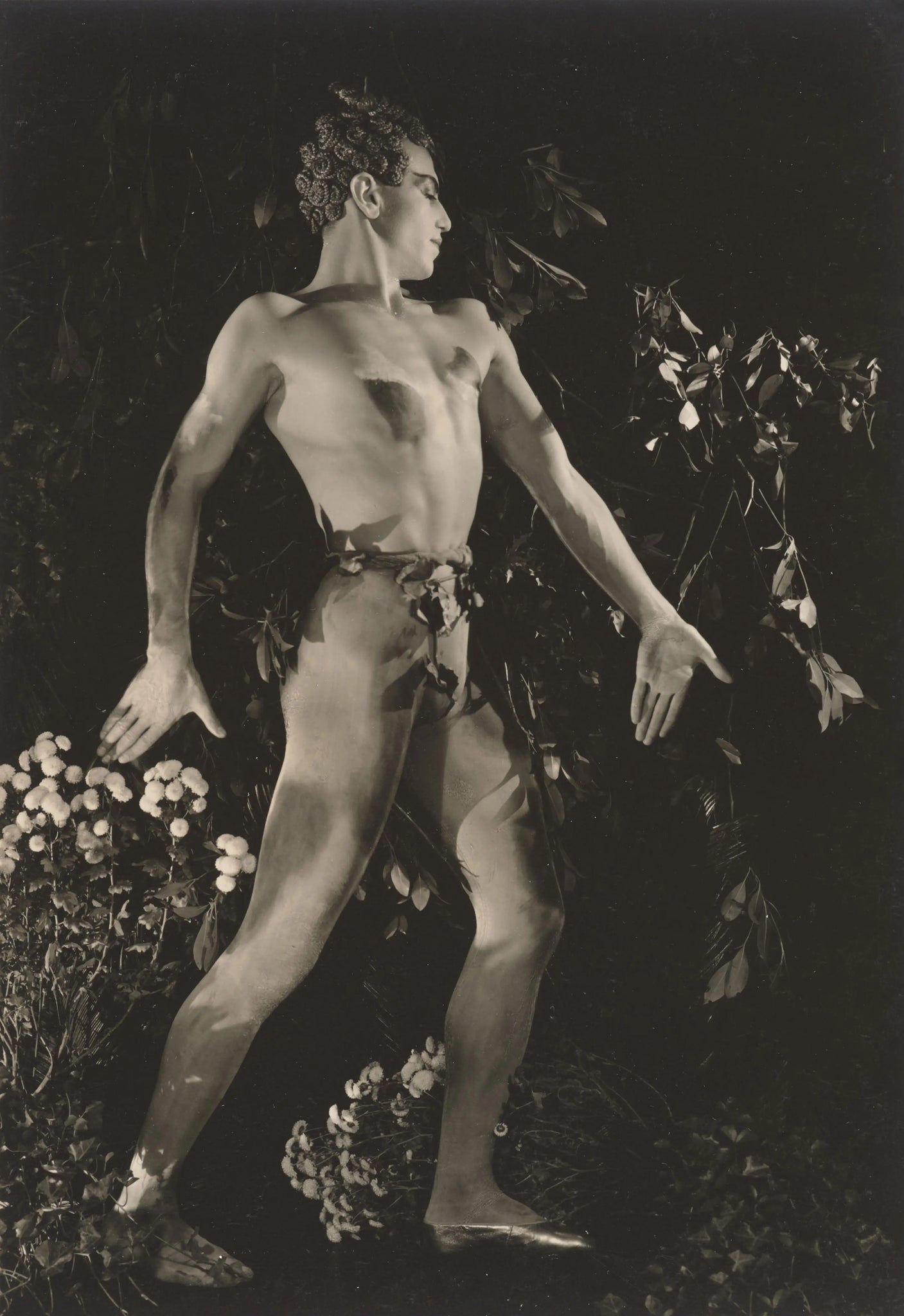 {{ product_title }} Fine Art Print | {{ product_vendor }} Jakero77 George Platt Lynes - Serge Lifar in Faun Ballet (1933) Fine Art Print Art Print  Jakero77