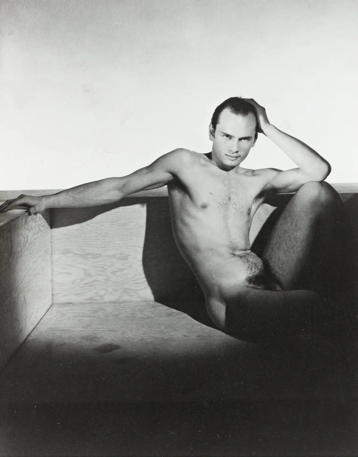 {{ product_title }} Fine Art Print | {{ product_vendor }} Jakero77 George Platt Lynes - Yul Brynner Nude Sitting (1942) Fine Art Print Art Print  Jakero77