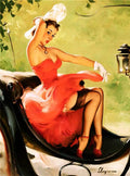 Gil Elvgren Up in Central Park Pin-Up Girl Art 1954 Fine Art Print
