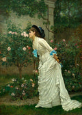 Auguste Toulmouche Girl and Roses 1879 Fine Art Print